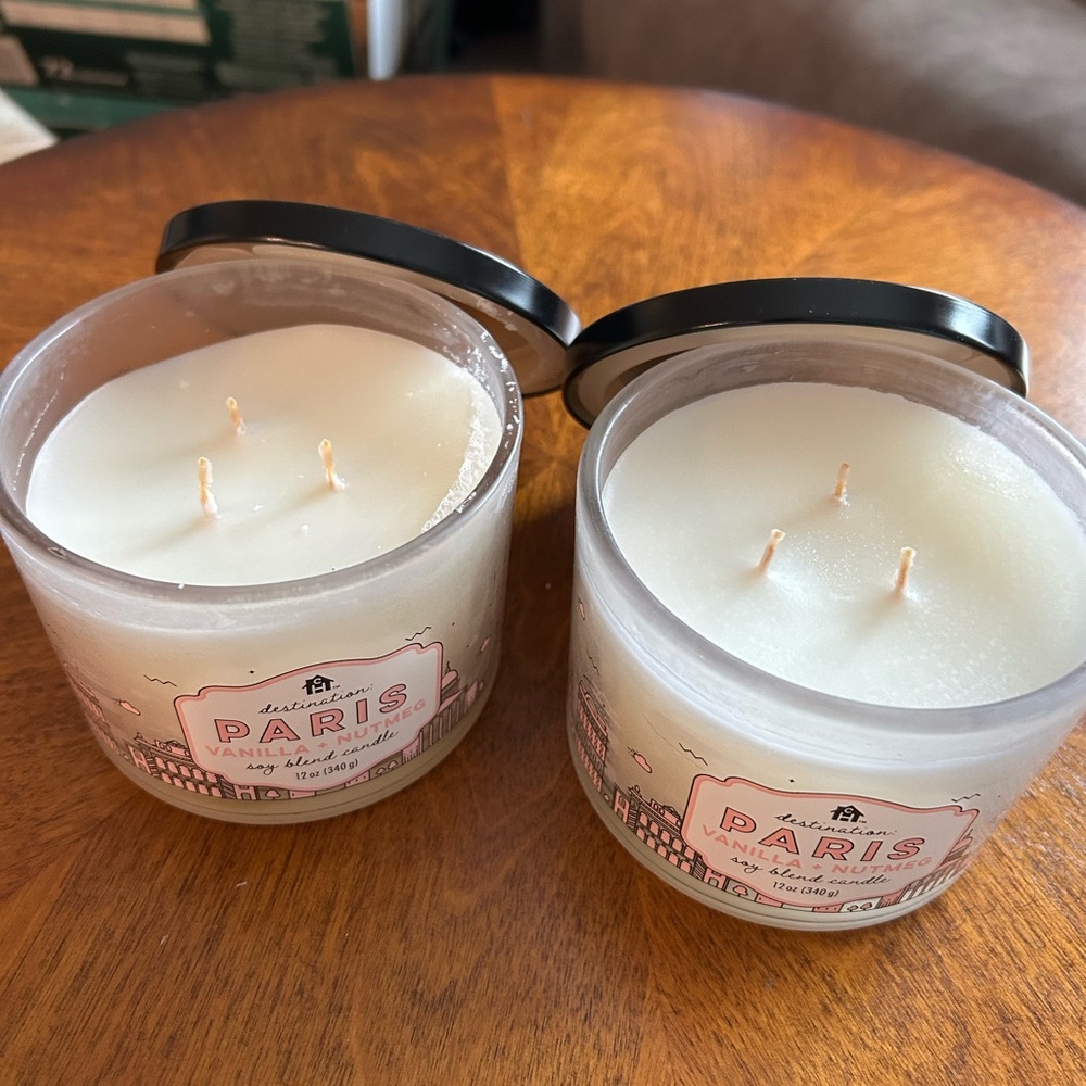 Paris Vanilla & Nutmeg Soy Blend Candle - Cream - Picture 2 of 2